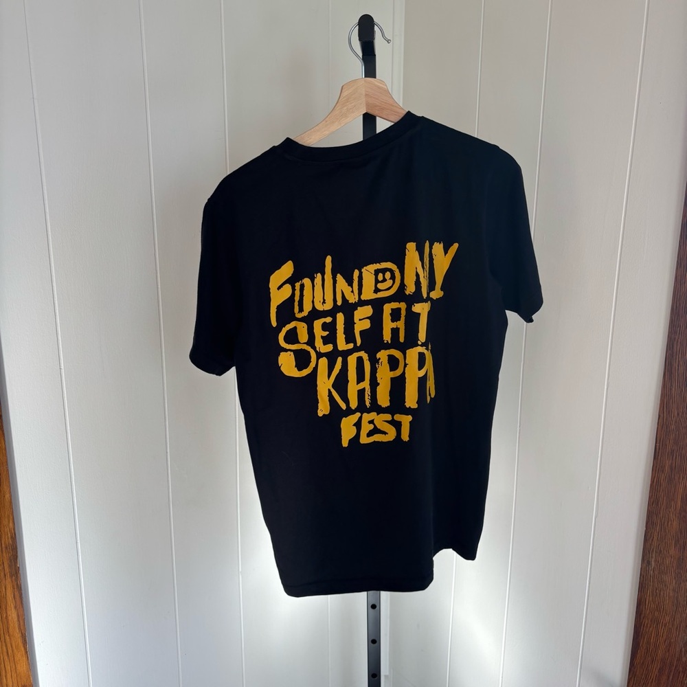 Kappa Black Graphic T-Shirt “Found Myself at Kappa Fest” Men’s Small NWT Cotton - Picture 10 of 10